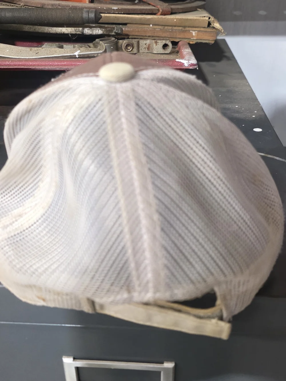Brown Mesh-Back Baseball Cap